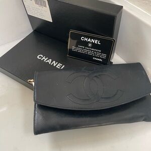CHANEL Black Lambskin Wallet